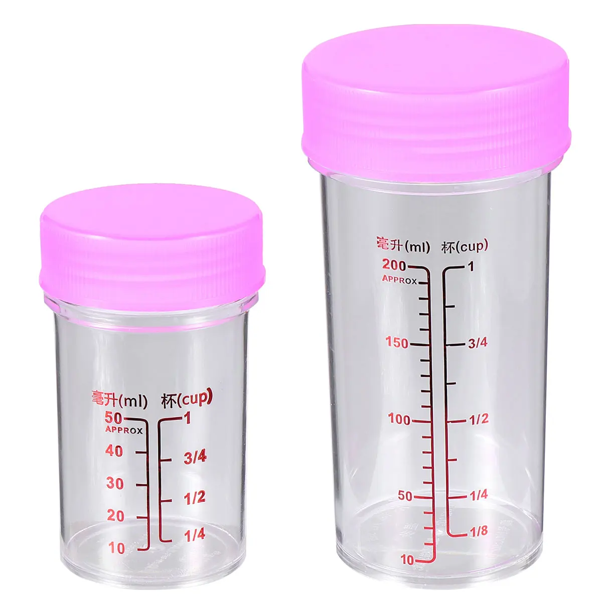 

2 pcs Plastic Measuring Beakers Clear Scale Reusable Leak-Proof For Lab Projects Pp Cups