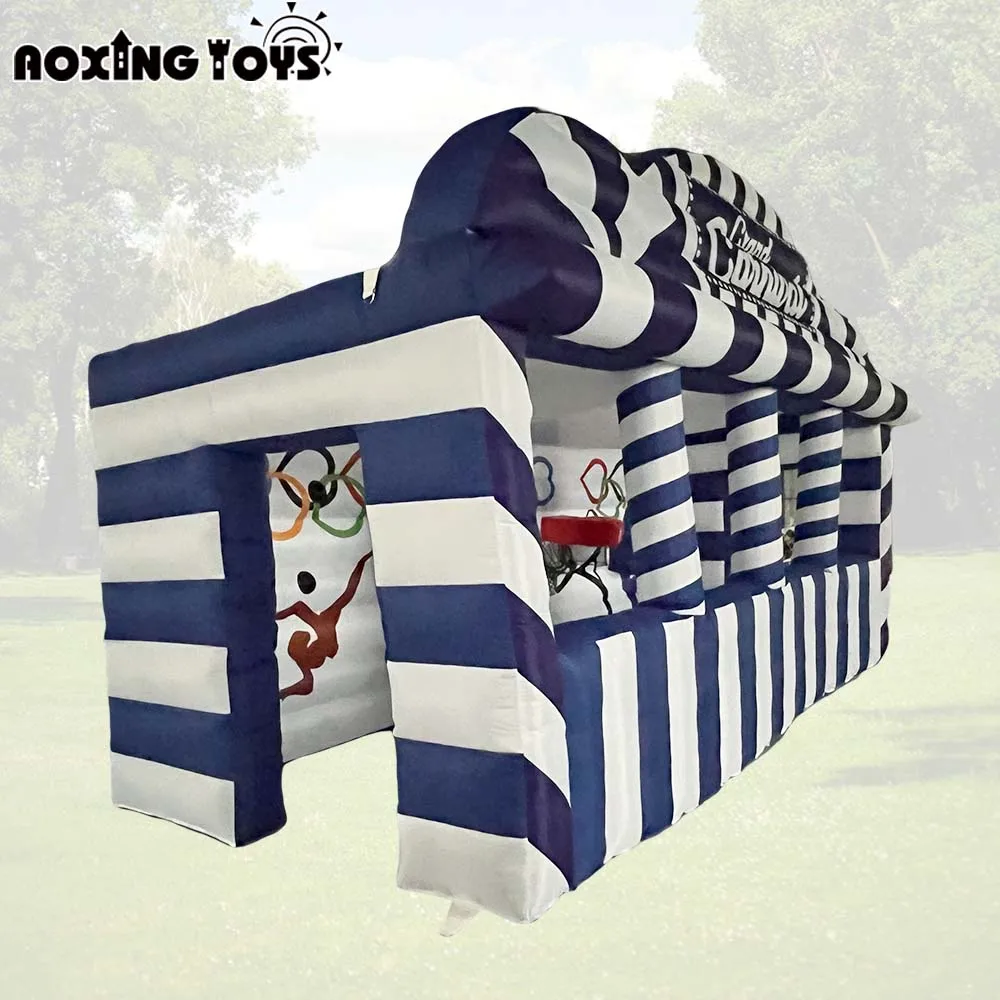 Giant Inflatable Carnival Game Tent Oxford Cloth Vending Booth Party Tent with Blower for Outdoor Advertising Promotional Use