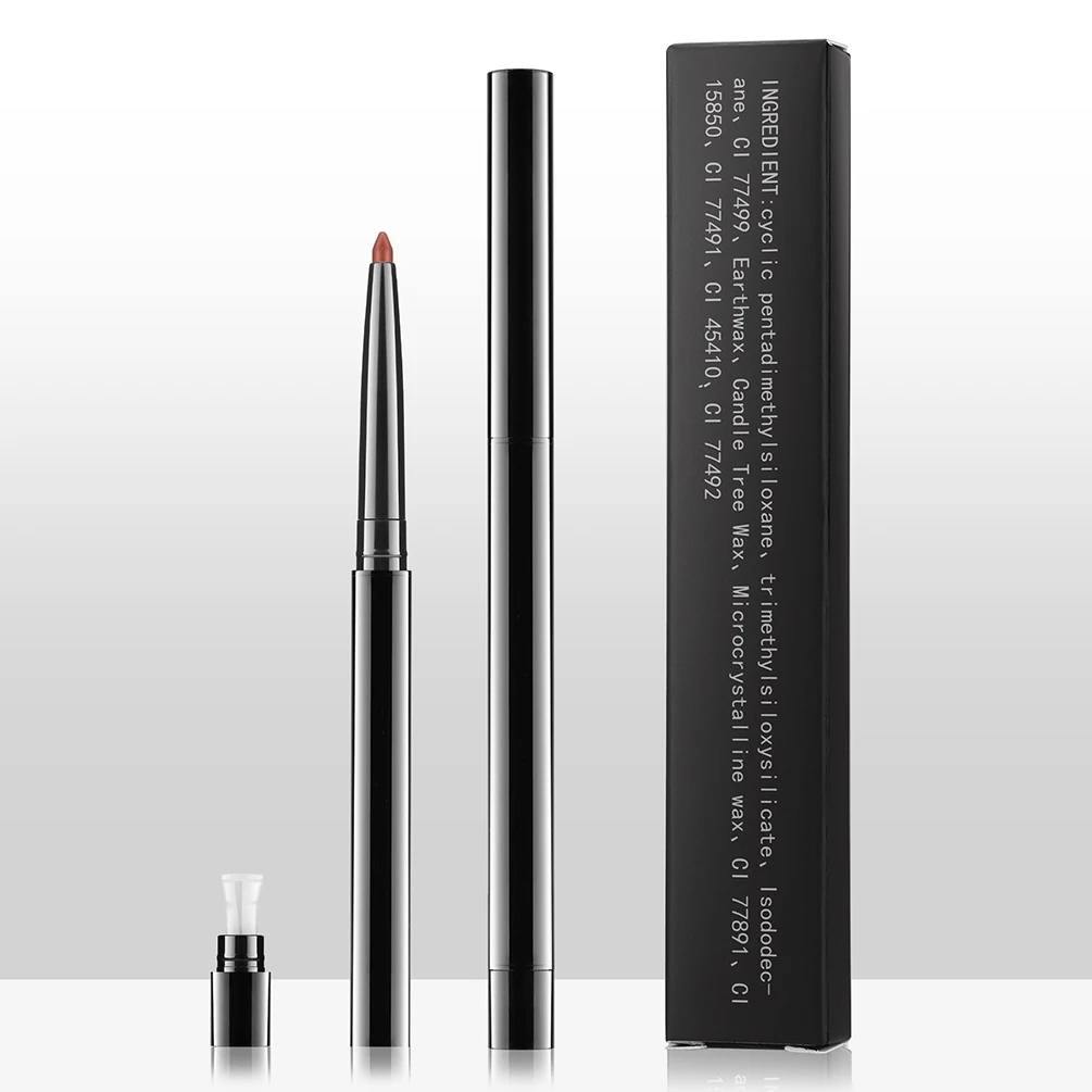 Private Label 2-in-1 Lipliner Custom Logo Matte Waterproof Multi-functional Eyeliner Eyebrow Pen Non Fading Makeup Wholesale