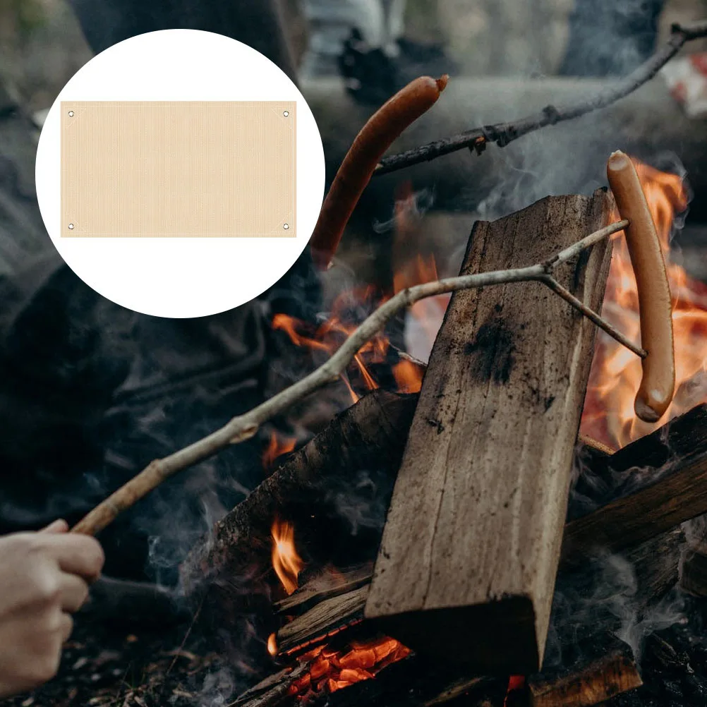 

Fire Proof Blanket Flame Retardant Camping Supply Heat Insulation Protective Pad Outdoor Mat Stove Blankets Fire Resistance