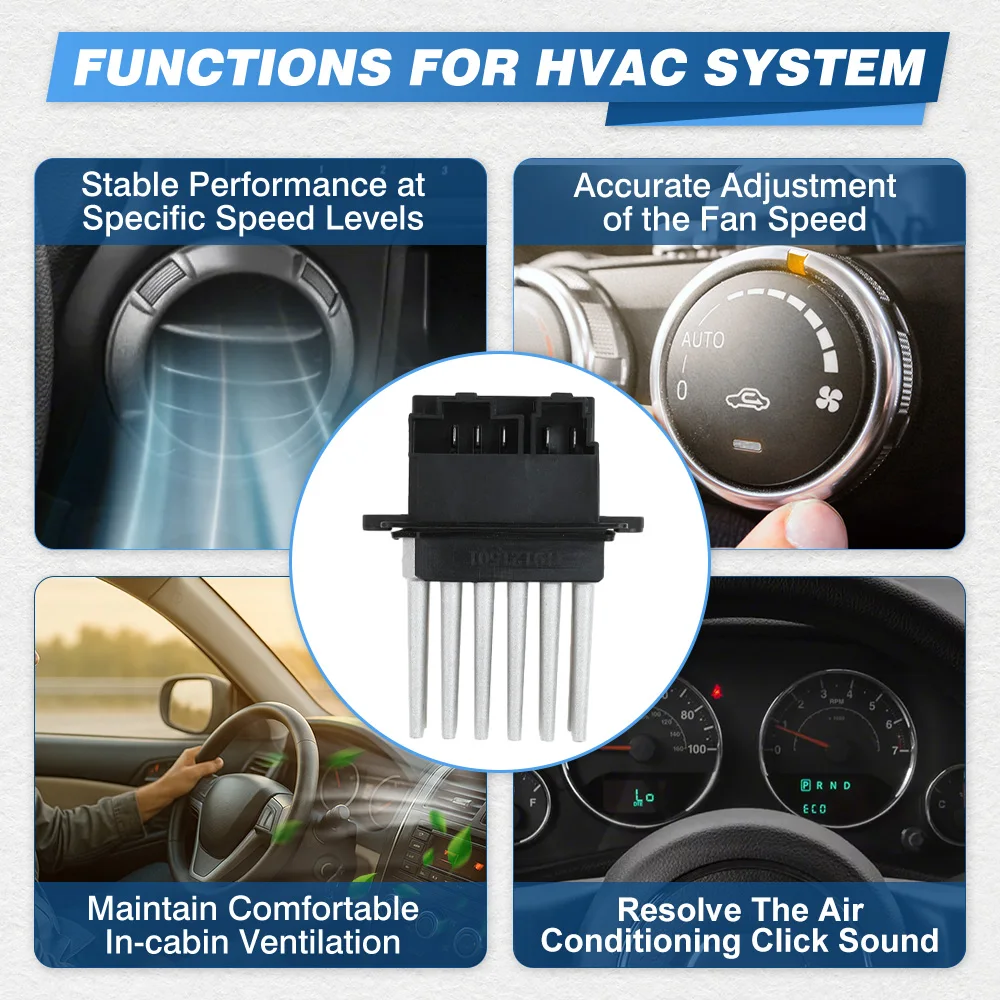 

Car HVAC Blower Motor Resistor For Chrysler Aspen Voyager Town & Country Dodge Caravan Jeep 4885482AC, 5179985AA,4596304AB