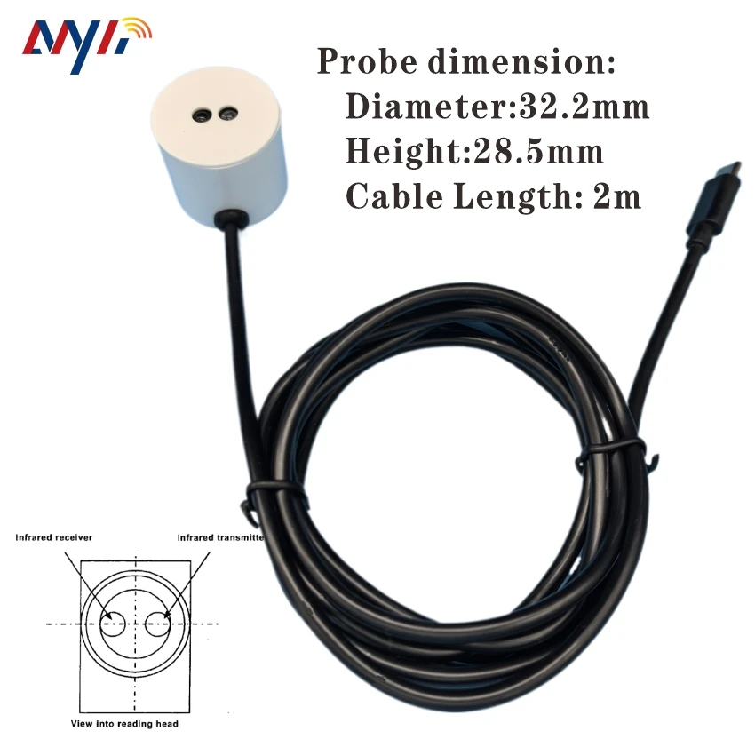 FT232 TYPE-C USB Near Infrared Optical Probe Tool Fitting For Elser FlowMeter Intelligent Meter Data Collection