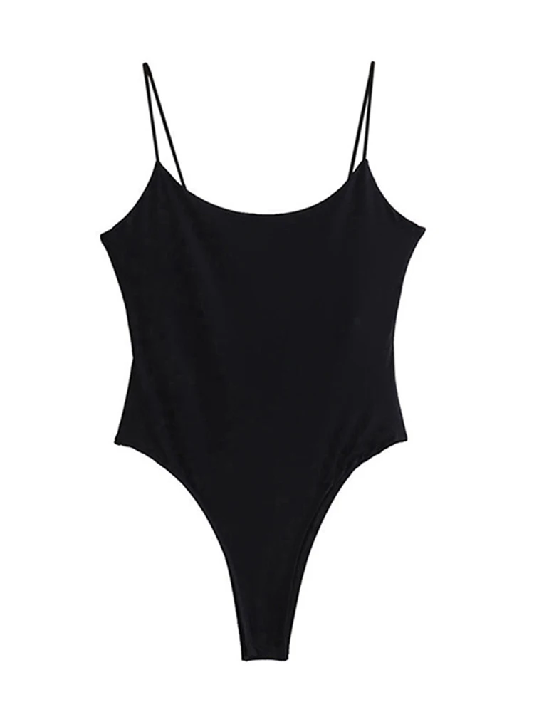 Bodysuits for Women, Backless, Thin Straps, Snap-button, Female Playsuits, Sexy Fashion