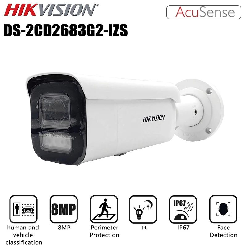 Hikvision DS-2CD2683G2-IZS AcuSense 4K POE IP Camera Support Motorized Varifocal Lens Face Detection Outdoor Surveillance camera