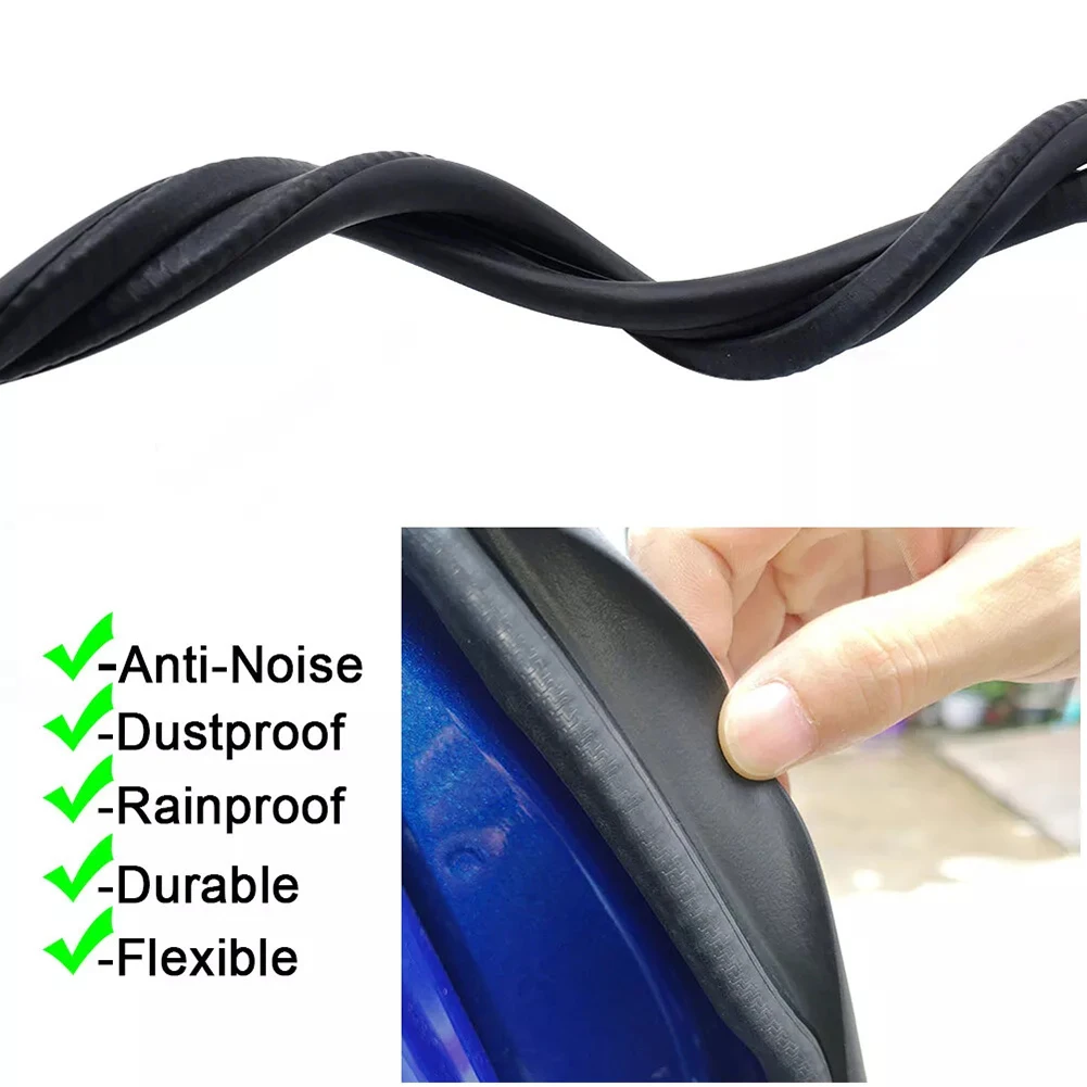 2Pcs B Pillar Rubber Seal Strip Noise Reduction And Windproof Trim Suitable For Most Cars Left And Right Door