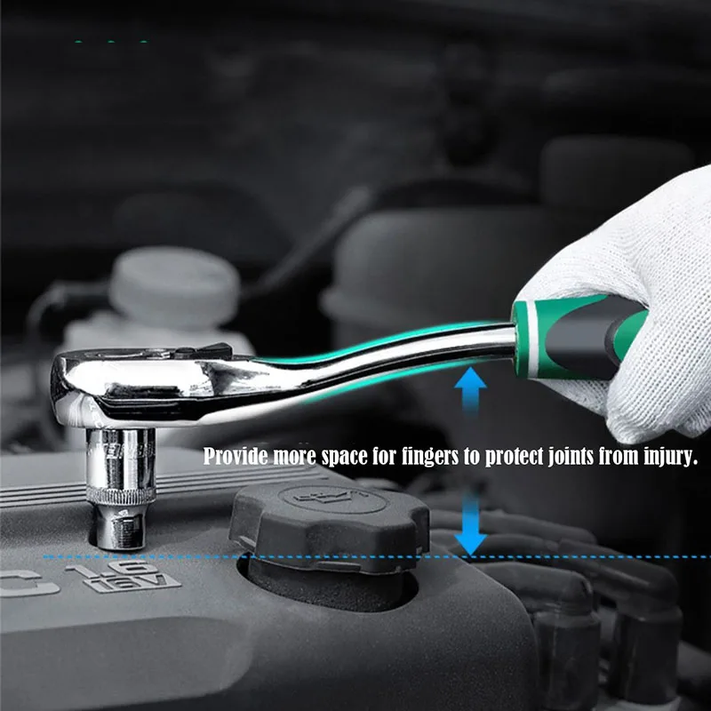 Imagem -05 - Xiaomi-bidirectional Socket Wrench Repair Tool Grupo Ferramenta Ratchet Chave Soquetes 72 Dentes 14 Máquina Roda Oficina