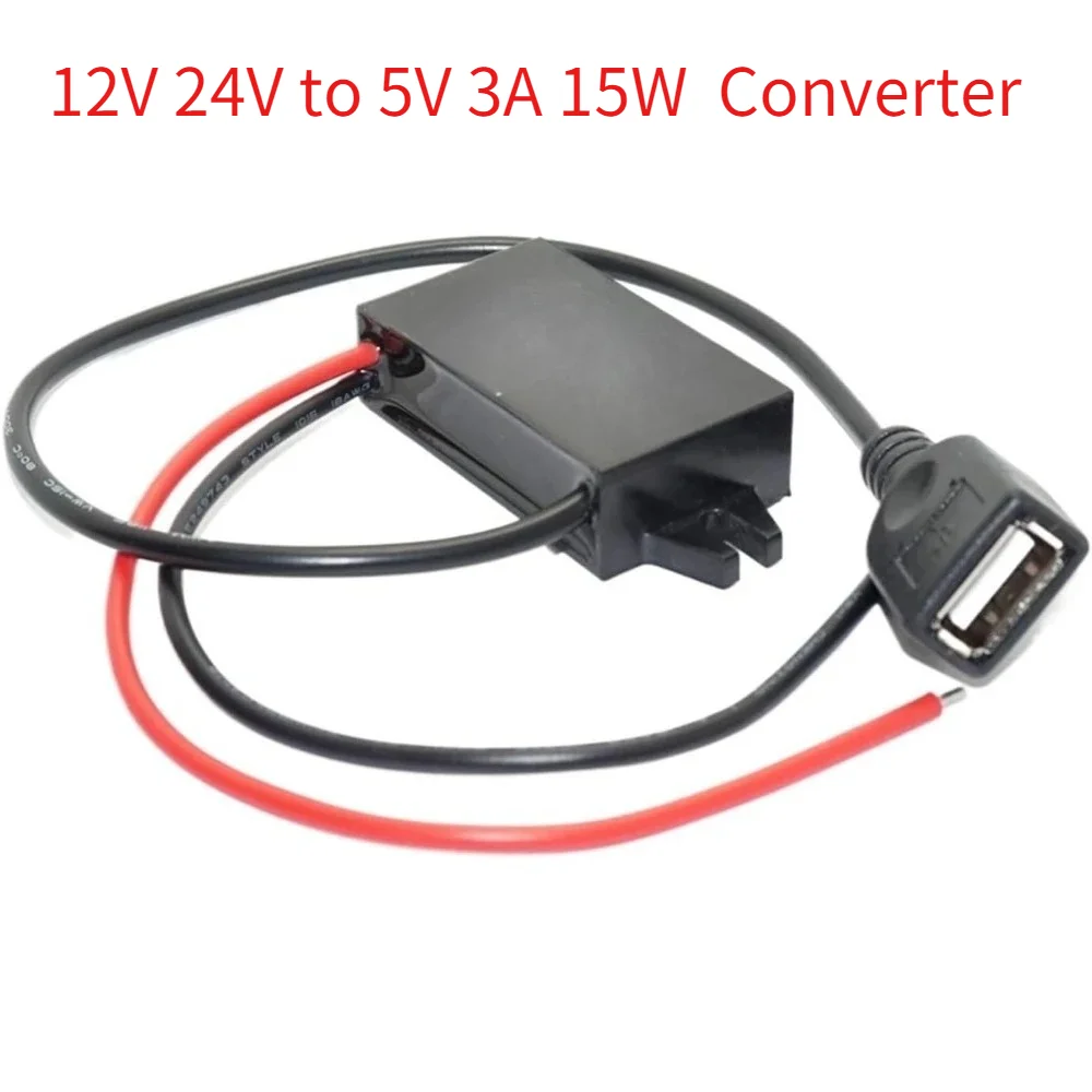 DC/DC 12V 24V Step Down to 5V 3A 15W Converter Module Power Supply Regulator for Car Charger Dual USB Type-C Micro USB Output
