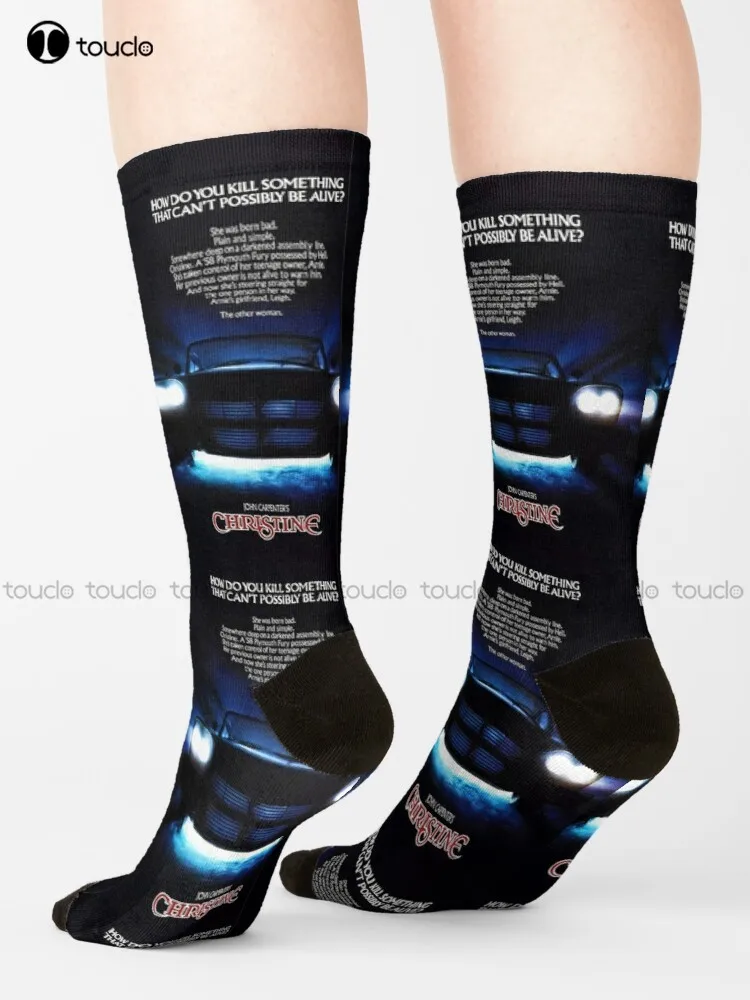 Christine Socks Slasher Films, Killer, Demonic, Evil, Horror Movies Halloween Womens Running Socks Custom Gift Unisex Adult