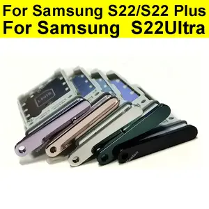 Bilashmart Samsung Galaxy S22 Plus S22 Ultra Dual Nano Single Sim Card Tray Slot Card Holder Reader Sim Card Tray Replacement Parts