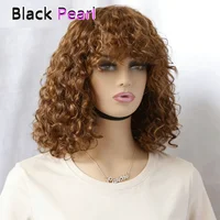 Black Pearl Fringe Wig Human Hair Short Bob Wigs Pixie Wig Human Hair Curly Wig S Cheap Wigs on Clearance Peruca Cabelo Humano 5