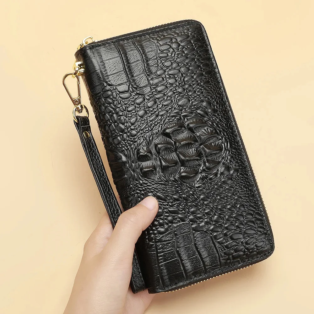 

Fashion Woman Leather Wallet Birthday Christmas Gift For Mom Wife Genuine Long Purse Large Capacity Clutches