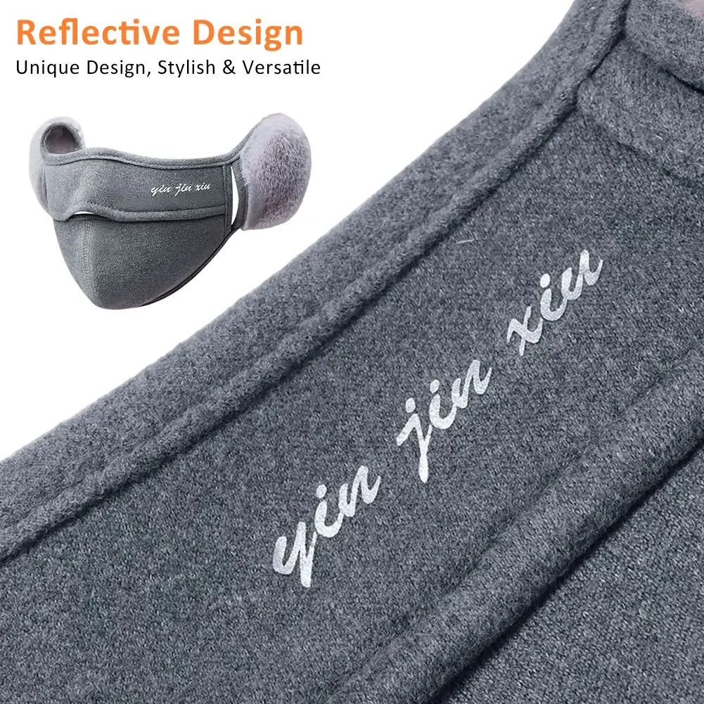 Cycling Warm Facemask With Earflap For Men And Women Thickened Rabbit Hair Windproof Earmuffs Autumn Winter Outdoor Warm Wears