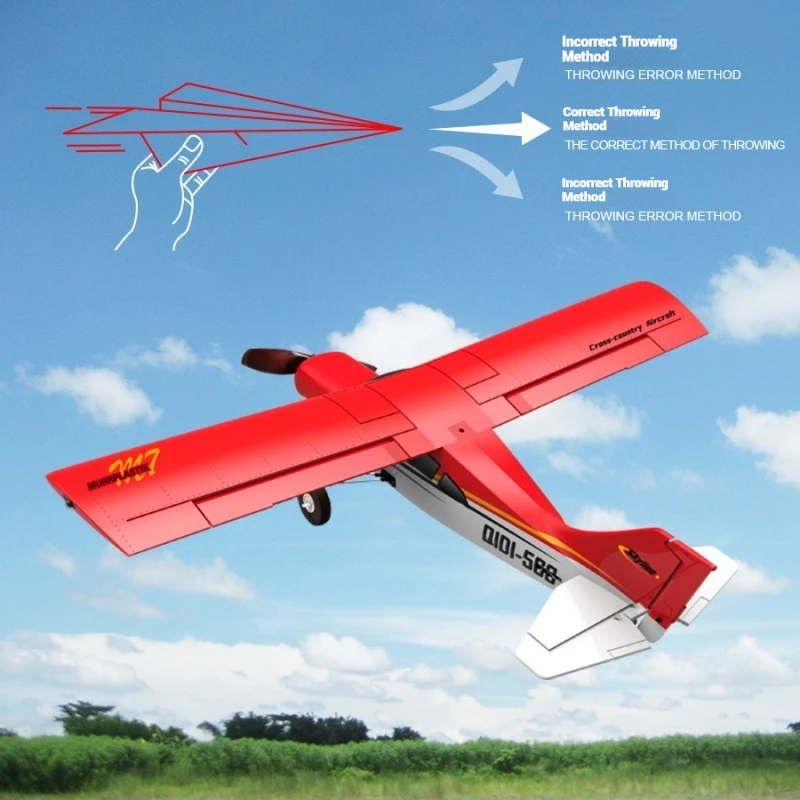 Avión RC, Motor sin escobillas, versión ligera, equilibrio automático, planeador de 4 canales, entrenador de Control remoto, avión de juguete para principiantes al aire libre