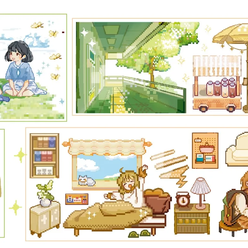 

Прекрасная девушка-ученичество, ПЭТ-ленты васи, принадлежности для рукоделия, сделай сам, скрапбукинг, изготовление карт, декоративная наклейка с планом