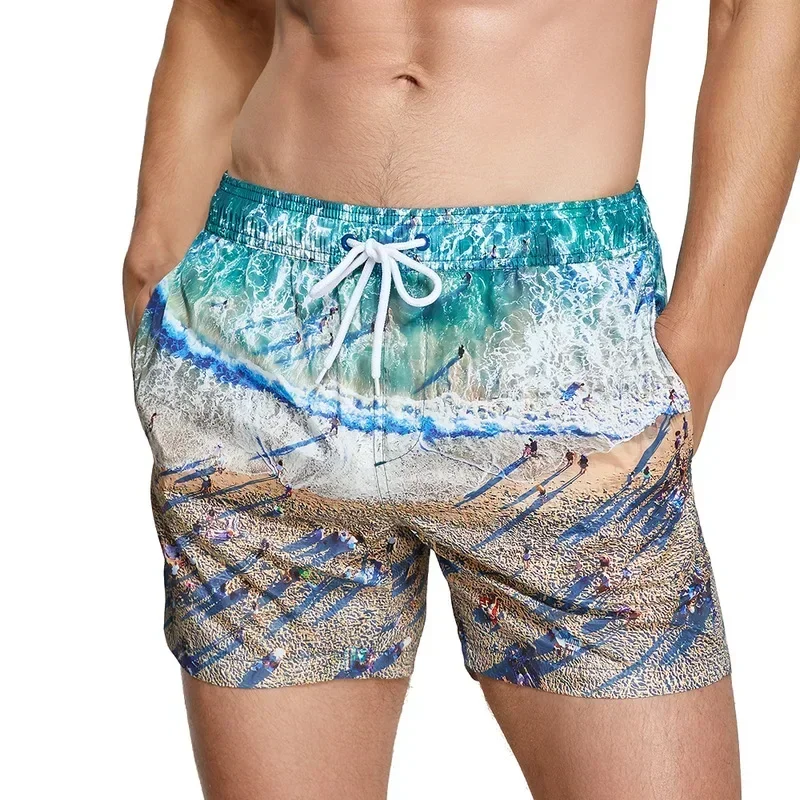

Мужские пляжные шорты с принтом, молодежная мода, спортивная одежда для фитнеса, летние повседневные боксеры для отдыха и отдыха, свободные брюки Aro для мальчиков