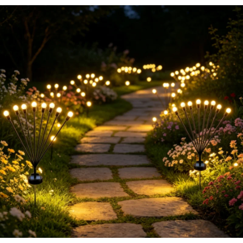 Upgraded Waterproof Solar Firefly Lights, Outdoor Decorative Garden Lights for Yard Lawn Patio Decor