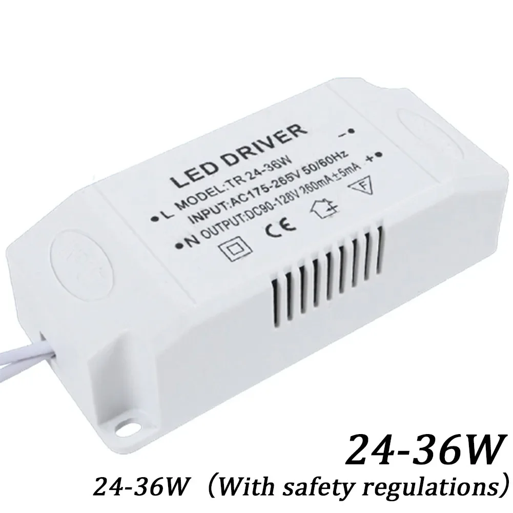 260mA 24-36W LED Driver Ceiling Light Electronic Transformer Constant Current External Power Supply With Safety Regulations