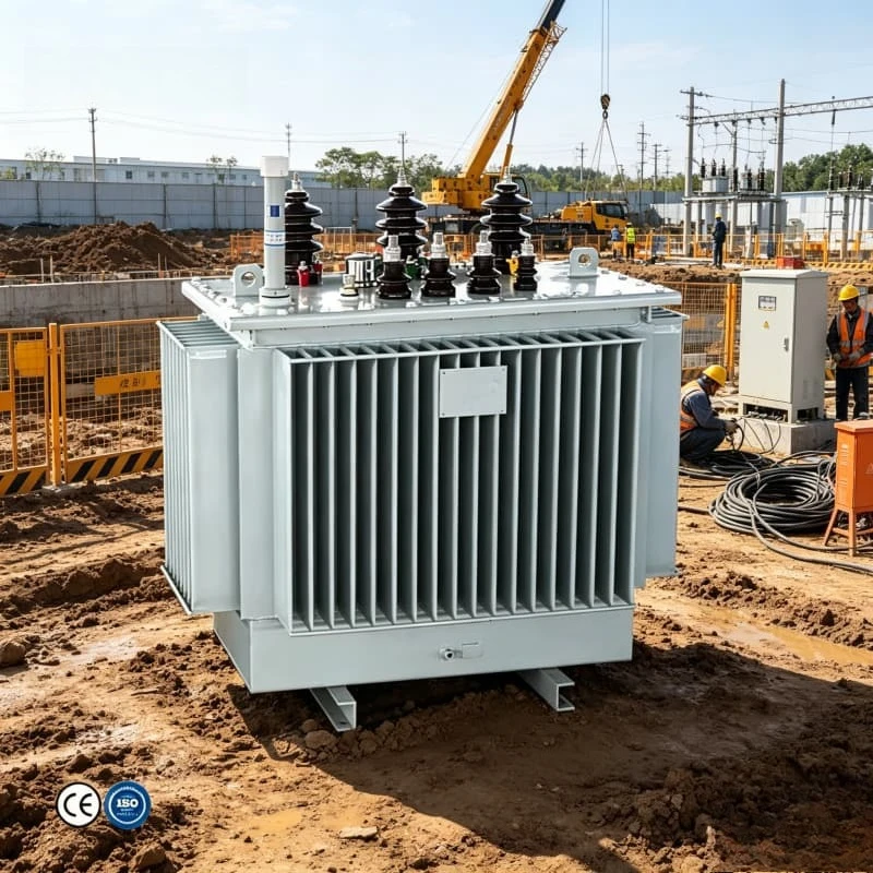 Step Down Distribution Transformer 500kVA 630kVA 800kVA Three Phase Oil Immersed 11kV 400V Low Loss for Office Building Custom