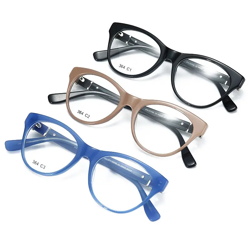 BLUEMOKY (XXS) Occhiali da vista a farfalla in fibra di acetato fatti a mano, fotocromatici multifocali neutri, miopia anti luce blu