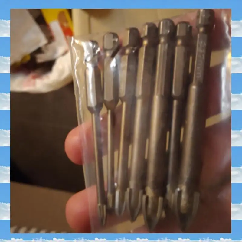 

A11I Tile Drill Bit Concrete Cement Drill Bit Multi-Function Punch Hole Opener Four-Edged Triangular Drill Bit Set Carbide