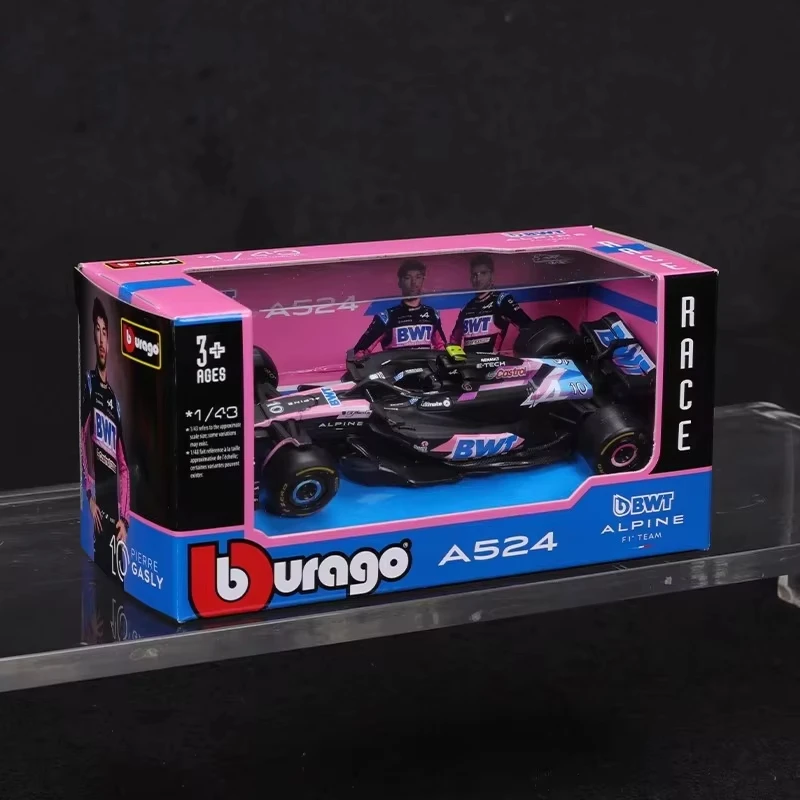 New Bburago 1:43 BWT Alpine F1 Team A524 2024 #31 Esteban Ocon #10 Pierre Gasly  Alloy Car Die Cast Model FORMULA 1 Racing Car