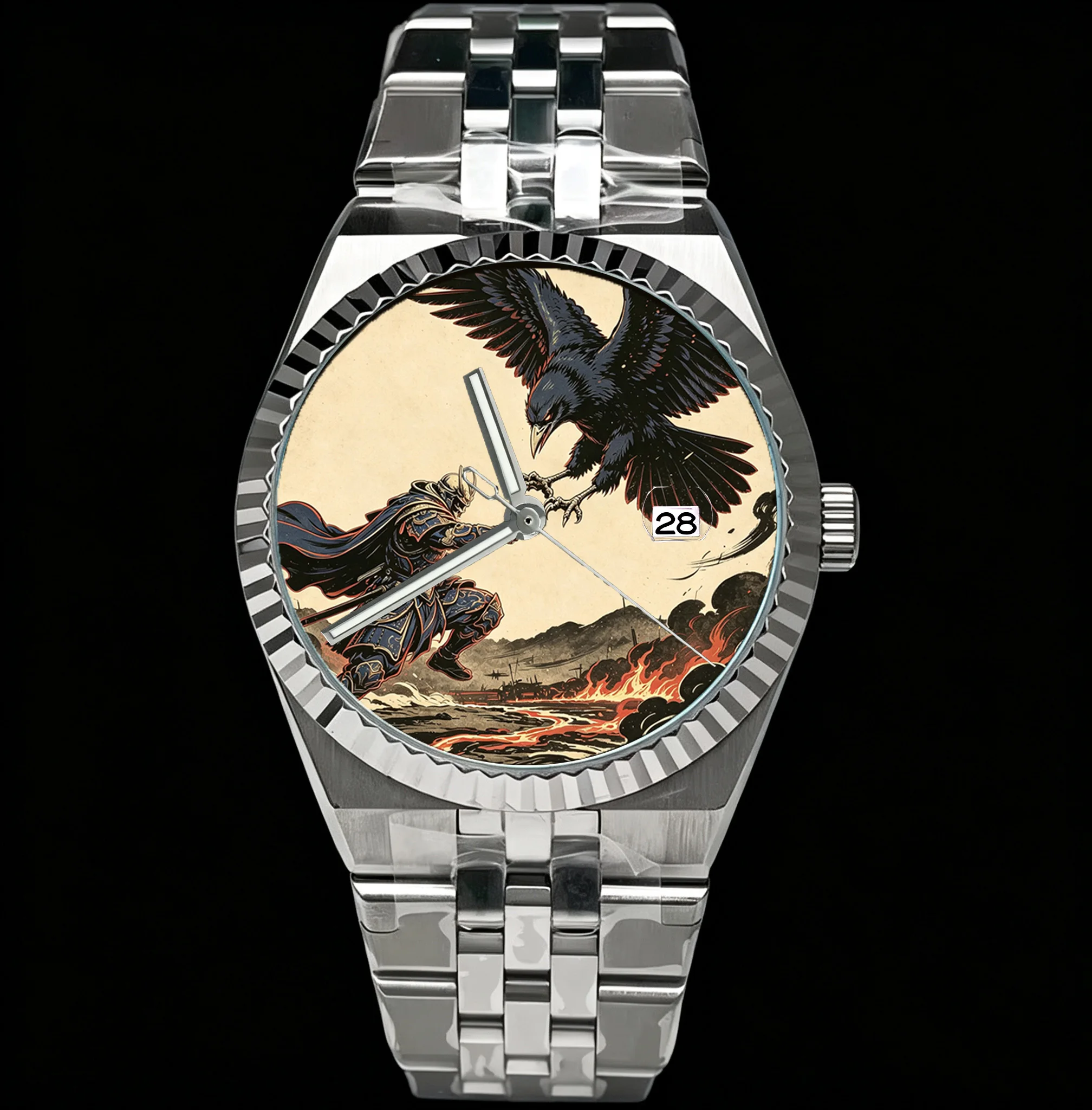 Stainless Bracelet Diver - Męski zegarek mechaniczny ze stali nierdzewnej,