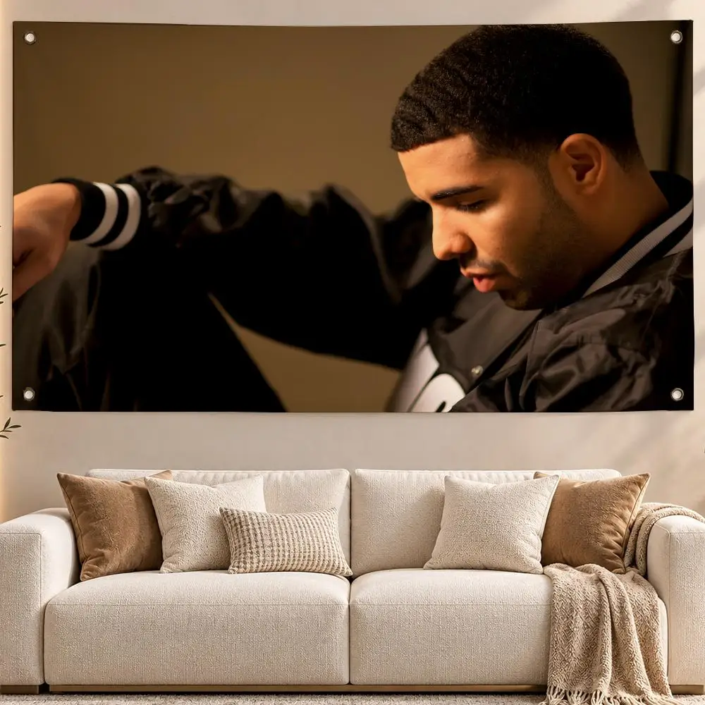 Trending Rapper Drake Flags Aesthetic Wall Hanging Flag Banner Bedroom Living Room Home Decor Large HD