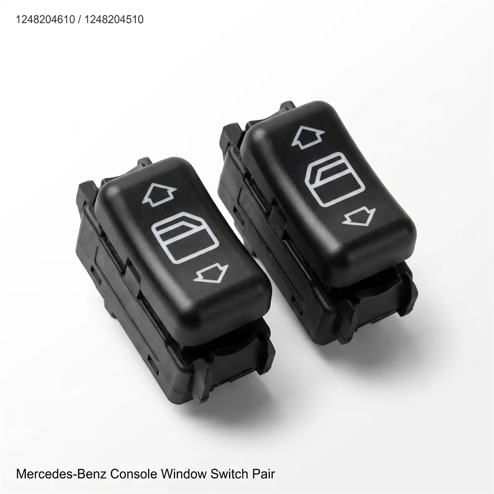 1248204610 1248204510 Power Window Switch Pair for Mercedes Benz W124 S124 W126 C124 W201 190 W463 G-Class Console Mount