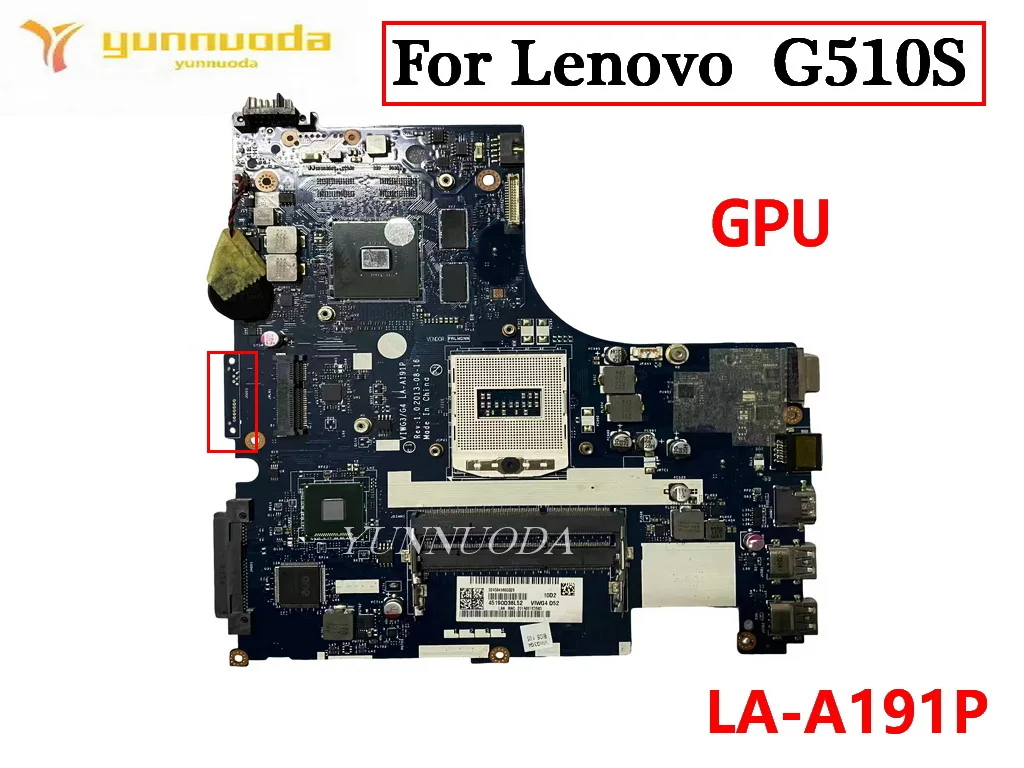 VIWG3 G4 LA-A191P  For Lenovo G410S G510S Laptop Motherboard  GT720 2G  GPU 100% tested