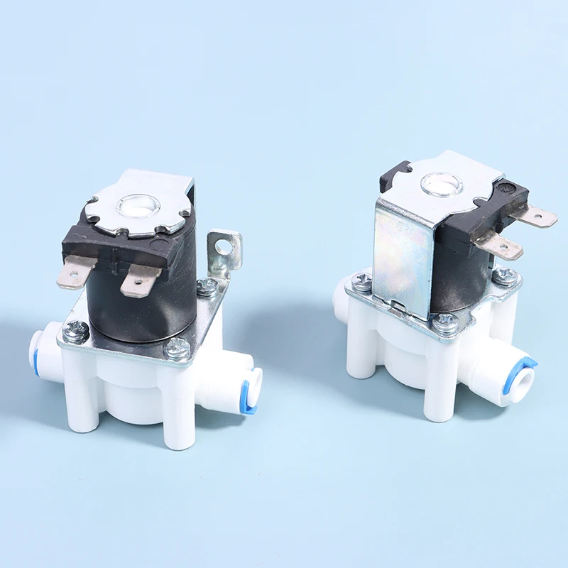 Inlet Solenoid Valve 12V/24V Pure Water Machine, Water Purifier, Reverse Osmosis 2-point Quick Connect Valve Switch 1PC