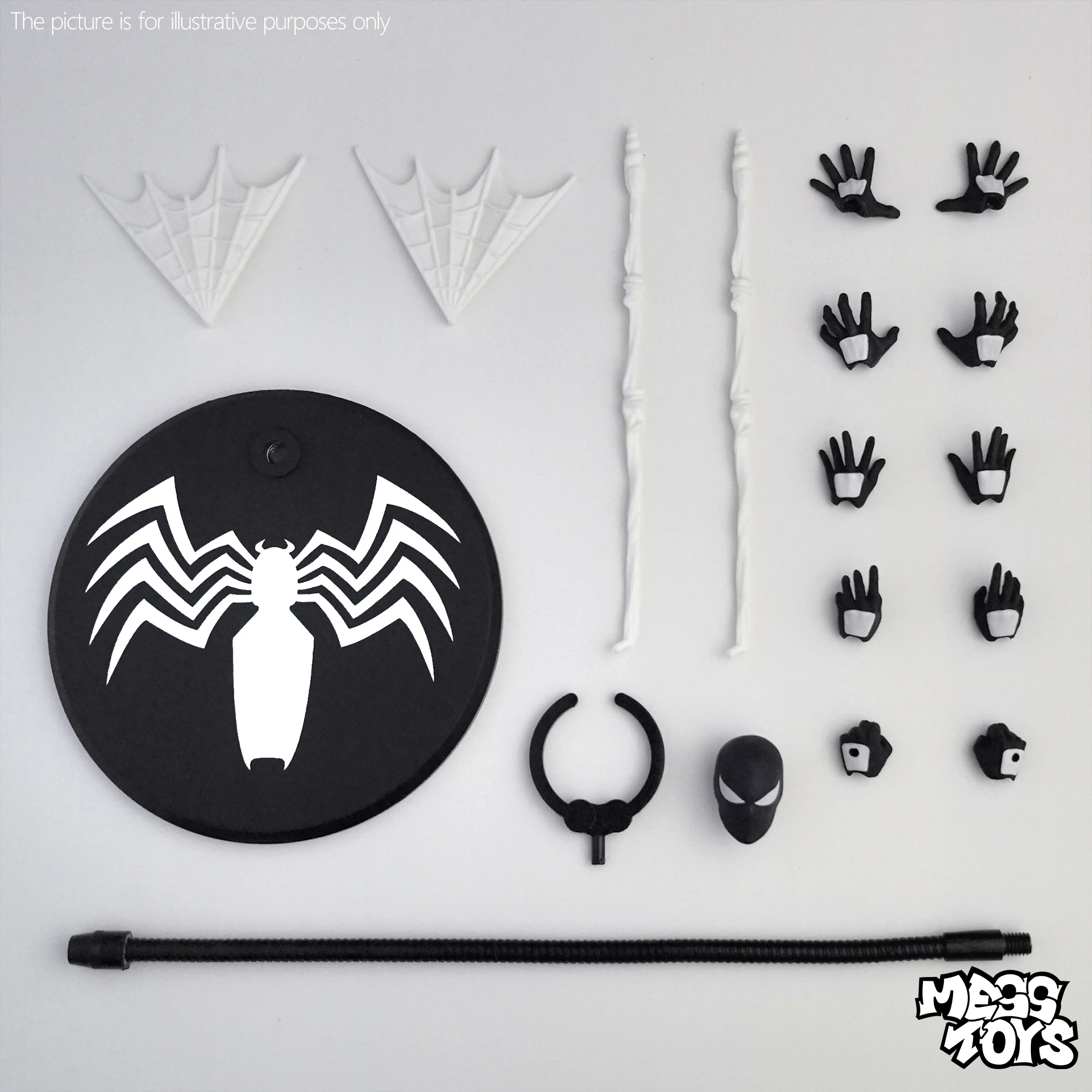 MESS TOYS 16cm The Black Neighbor Symbiotic Spider-Man Black Venom Suit Joint Action Figures Collect Desktop Ornaments Boy Gift image 4