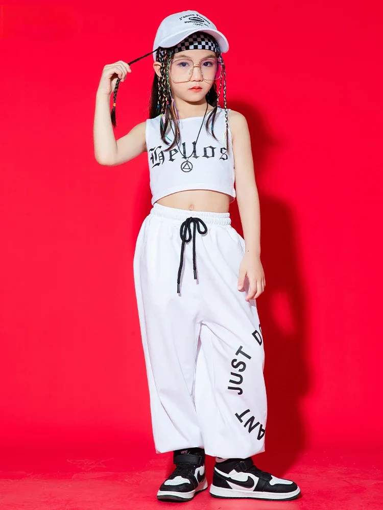 Hip Hop Street Dance Costume Set Girls Jazz Dance Costume Performance Clothing Kids Stage Walking Competition Costume Girls