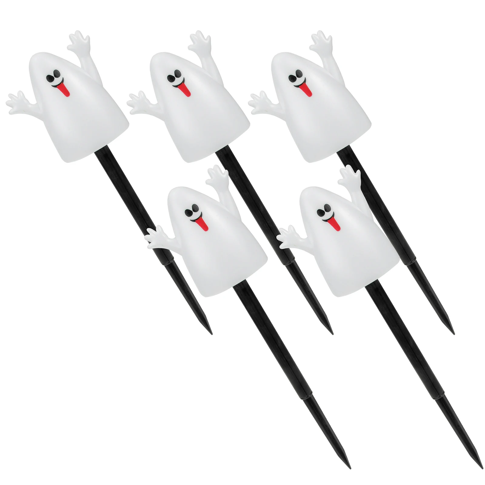 

5pcs Ghost Stakes Stakes Outdoor Lawn Props Halloween Supplies Yard Sculpture Garden Decor Garden Supplies Signs