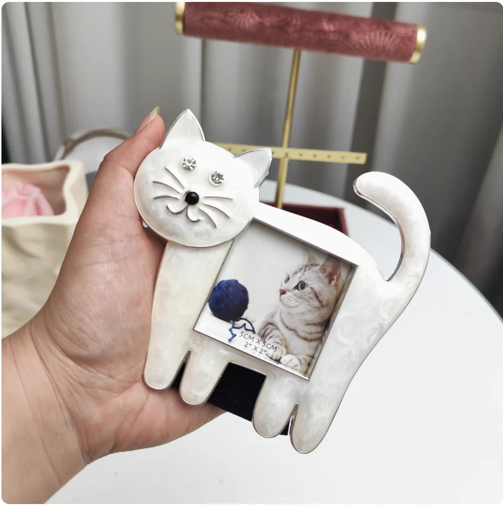 2-inch pet cat dog metal photo frame mini ornament high-end exquisite cute commemorative gift