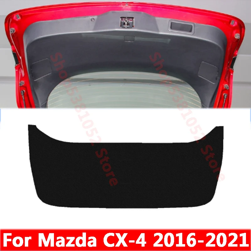 For Mazda CX-4 CX4 2016-2021 Car PU Leather Tailgate Protection Film Guard Sticker Anti-Scratch Trunk Door Decoration Accessory