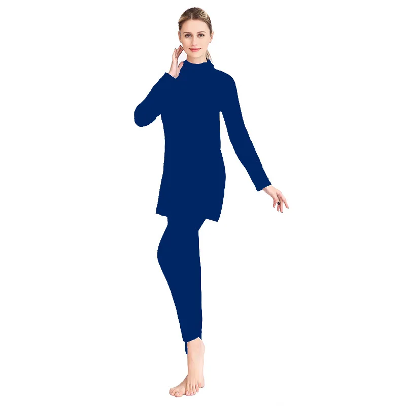 Traje De baño musulmán De manga larga para mujer, traje De baño árabe modesto islámico, conjunto De Burkini, disfraces, ropa De playa, Maillot De Bain