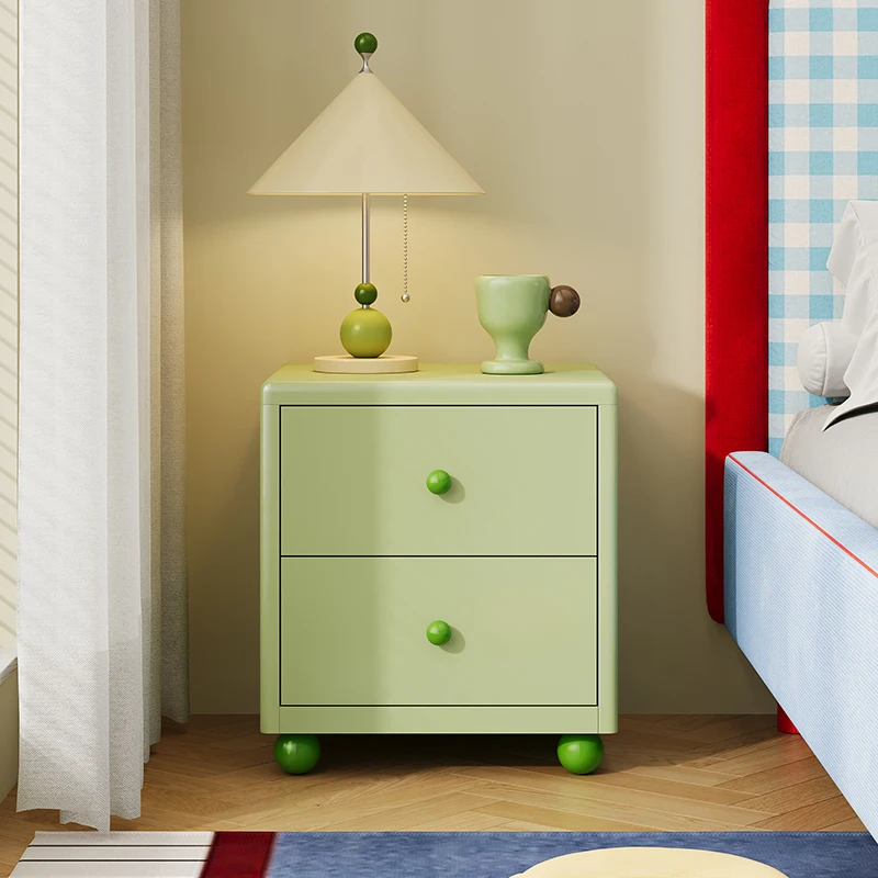 

Colorful and colorful adolescent bedroom bedside tables, lightweight bedside tables, safe and round corner design