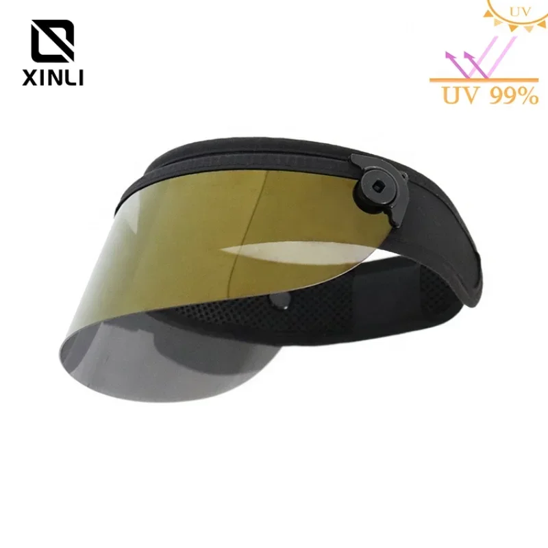 Shorty Shield Outdoor Sun Hat Man Women K Gold Sun Protection Hat Waterproof Adjustable Heat Resistant Versatile Sun Visor Cap