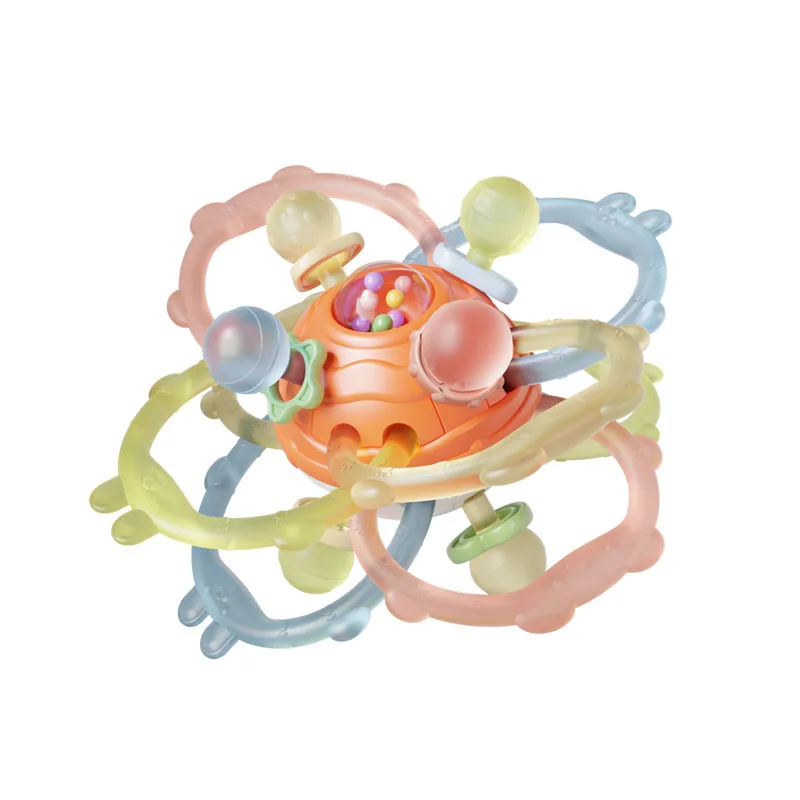 1 قطعة لعبة طفل مانهاتن كرة مستديرة لينة سيليكون اليد انتزاع الكرة حشرجة الموت Infantil مضغ التسنين لعب للرضع 0-12 شهرا