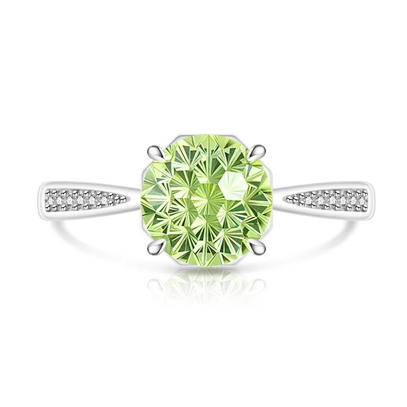 925 Sterling Silber Romantischer Millennium Cut Hochkarätiger Diamant Damen Eleganter Schlichter Ehering Liebhaber-Schmuck – Detail 11