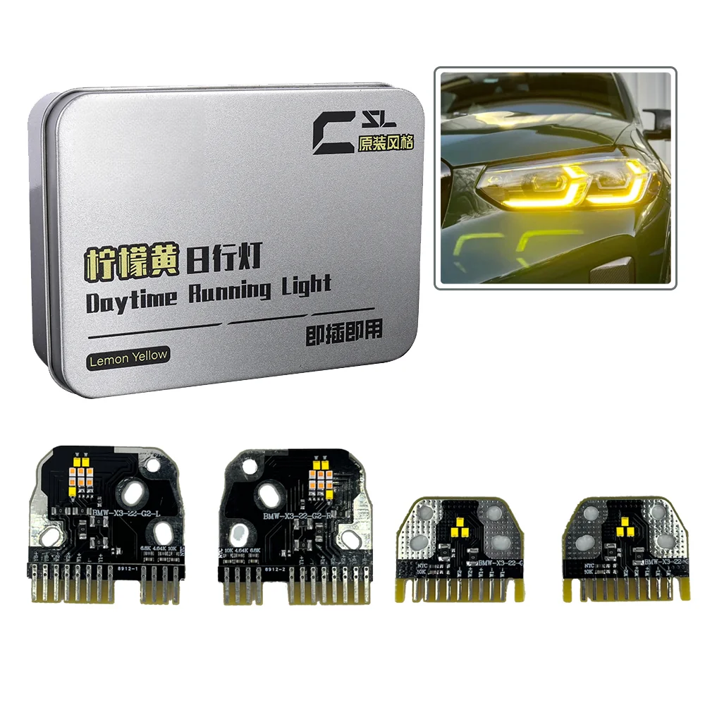 

Car Headlight CSL-Yellow DRL Modules For BMX X3 X4 X3M X4M IX3 G01 G08 F97 F98 LED Daytime Running Signal Light Plug And Play