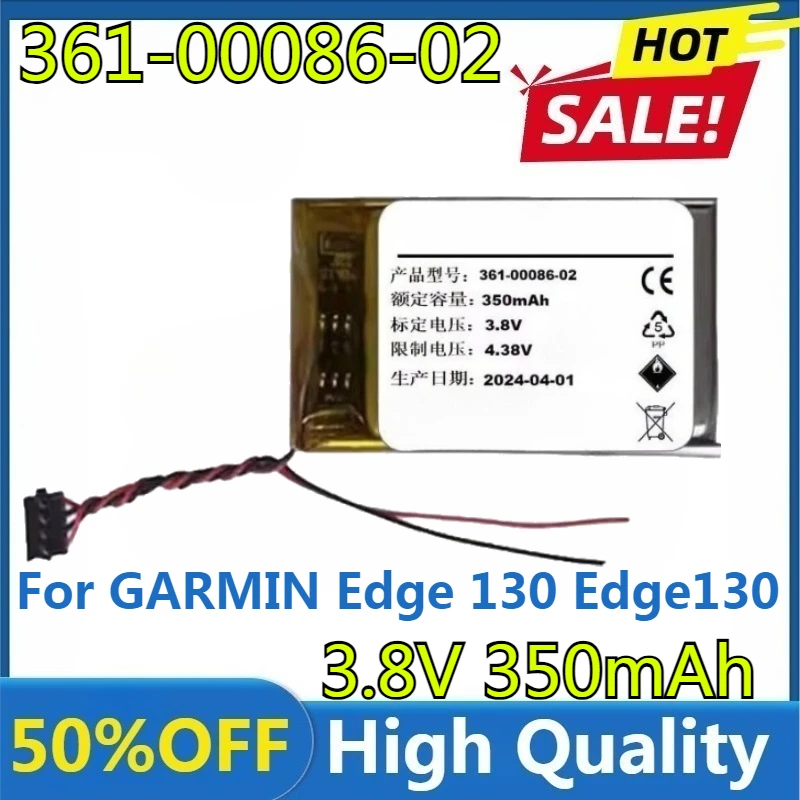 

New High Quality Replaceable 350mAh 361-00086-02 Battery for GARMIN Edge 130 Edge130 1ICP4/20/28 Batteries