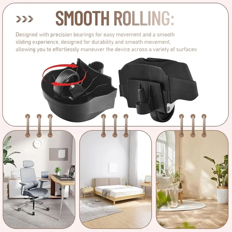 2 peças rodízio de 12388 pés e kit de rodízio 12293 para rid-gid 6 e 16 gal rodas vac molhadas/secas para rodízios de placa