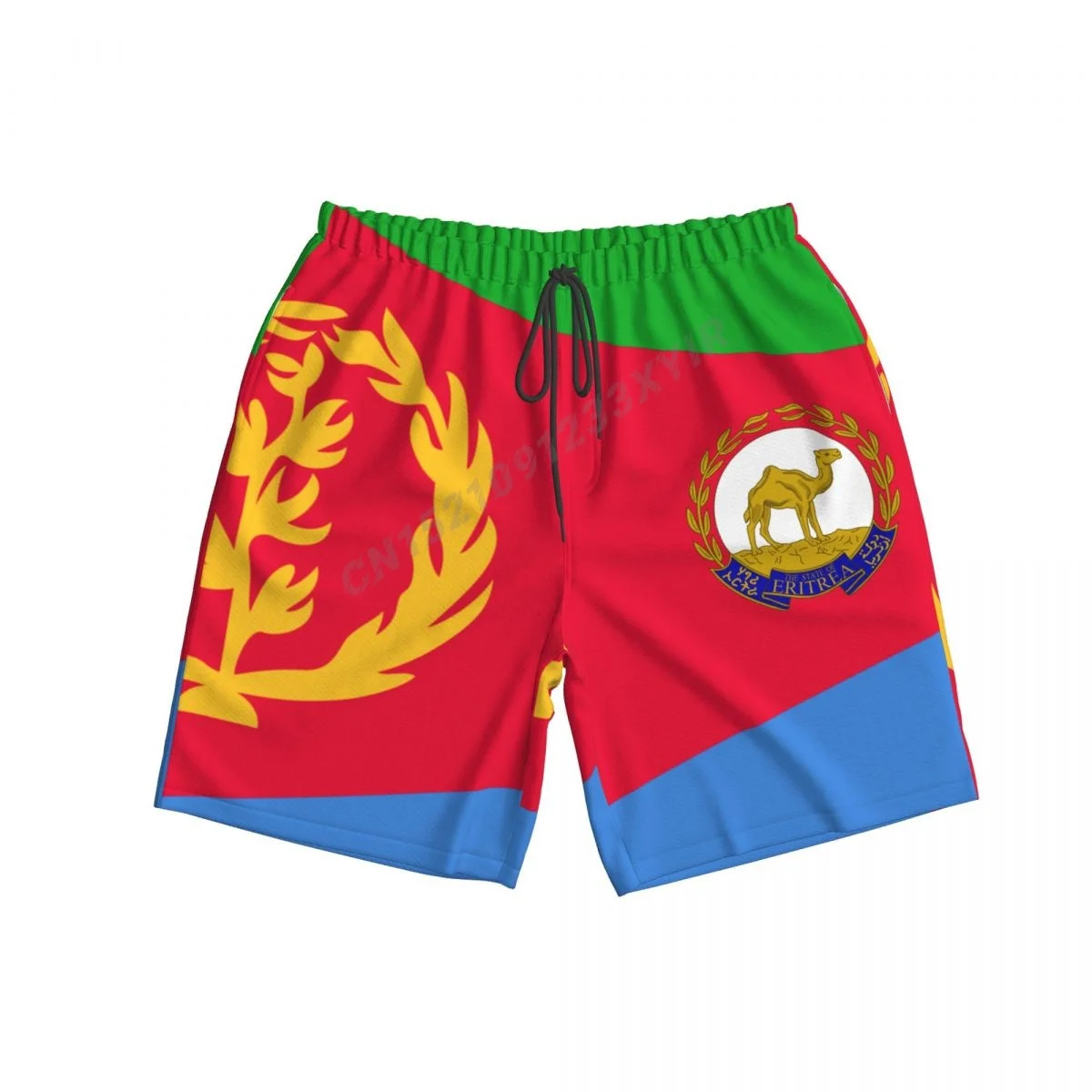 Summer Men\'s Eritrea Flag Eritrean Fans Beach Pants Shorts Surfing M-2XL Polyester Swimwear Running