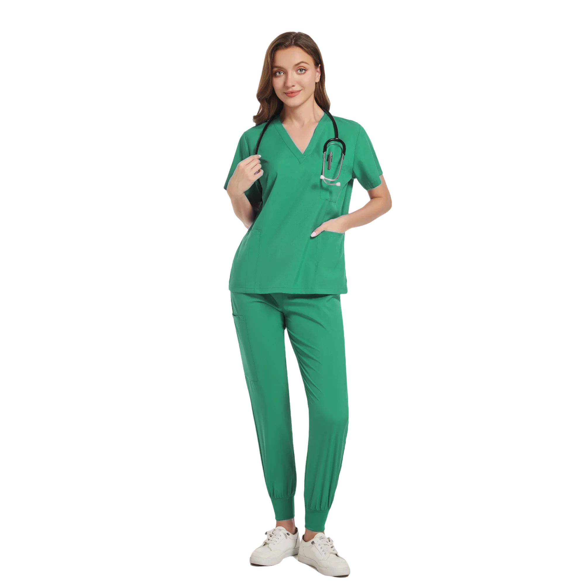 High Quality Nurse Hospital Uniforms Beauty Dental Salon Work Clothes Uniform Medical Scrubs Sets for Women Joggers Suits