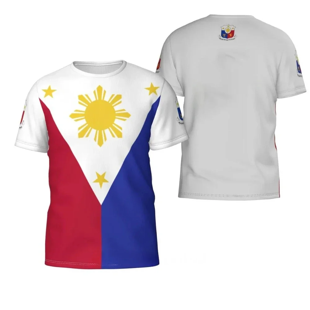 2024 Philippine flag 3D printed T-shirt clothes Men women top football fan gift