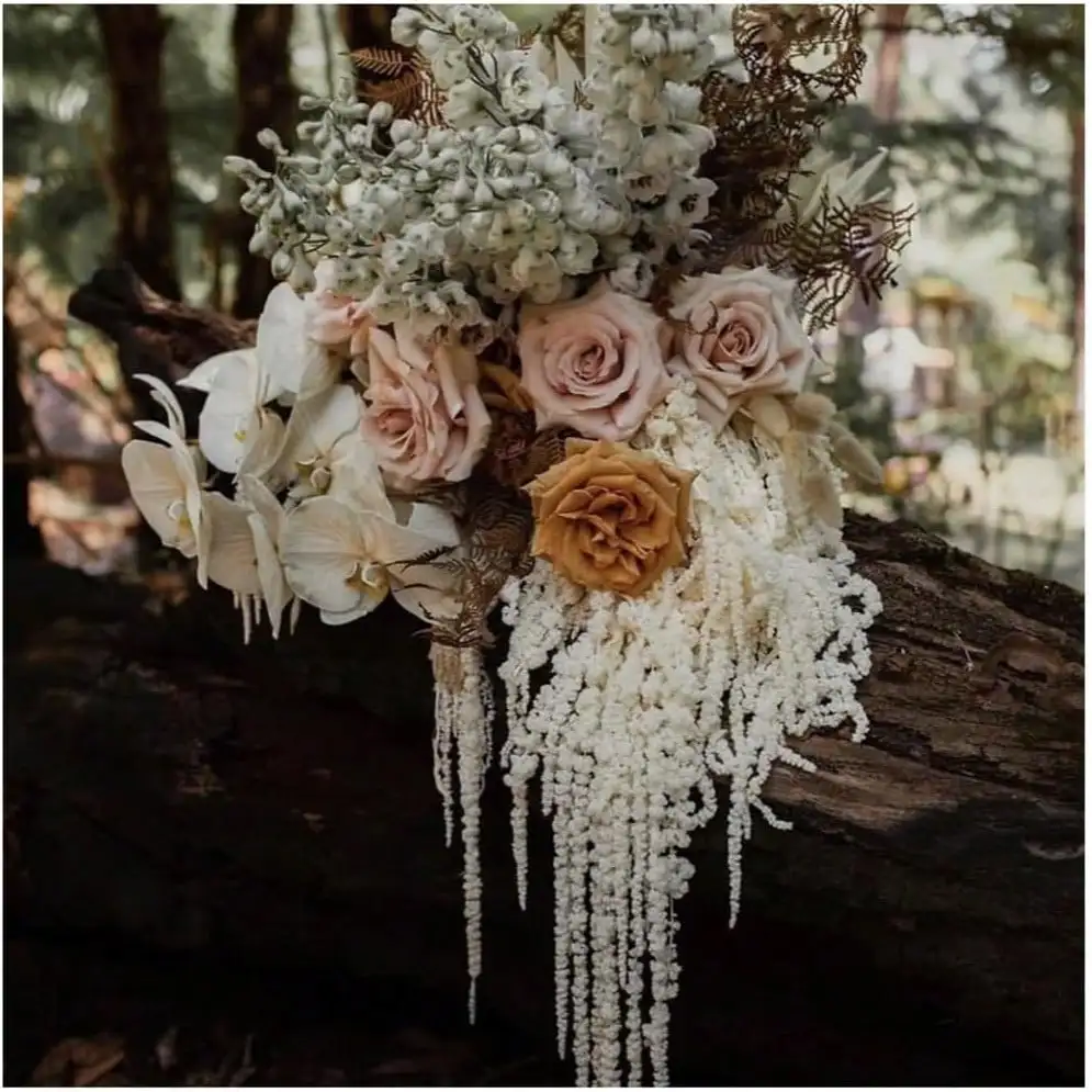 Seiden-Kunstpflanzen-Girlande für Hochzeiten, Gartenbogen, Feiertage, Romantische Heim- und Tischdekoration, DIY-Geschenkbox für Draußen – Detail 6