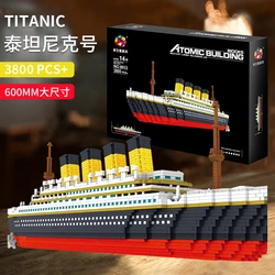 Super-sized Titanic model building blocks assembly ornaments cultivate patience and give gifts