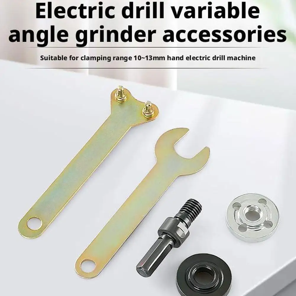 

5pcs/set Electric Drill Conversion Angle Grinder Connecting Rod Cutting Disc Polishing Wheel Metals Handle Holder Adapter