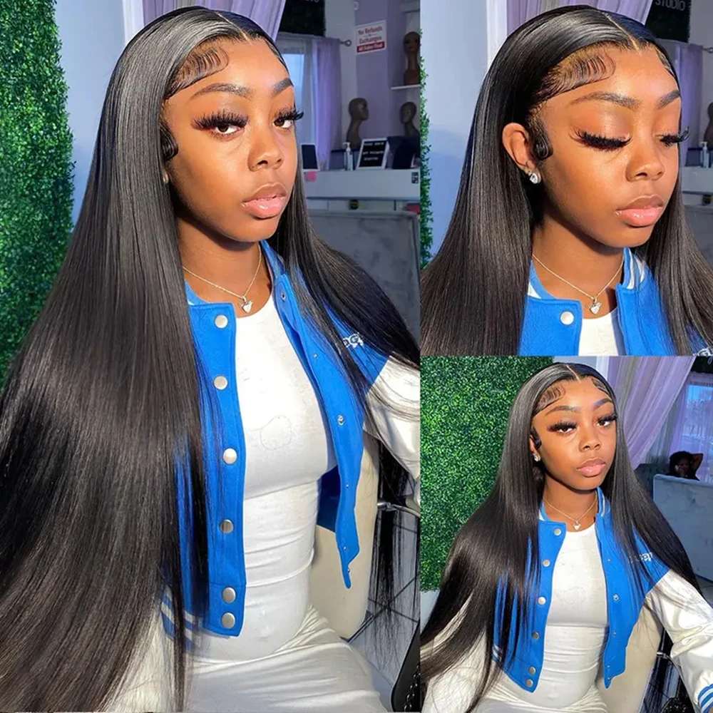 220% 13x6 HDボーンストレートレースフロント人毛ウィッグ 360フルレースウィッグ 40インチ 13x4レースフロントウィッグ 5x5グルーレスクロージャーウィッグ